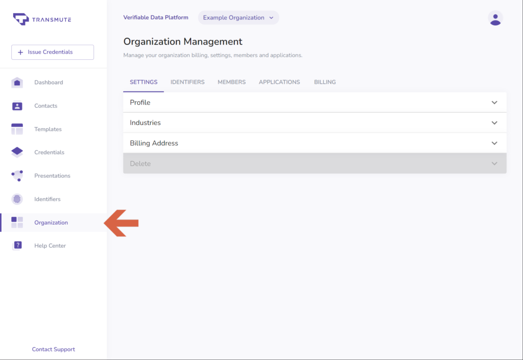 Organization in navigation