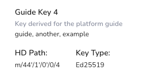 Private key HD-path and key type